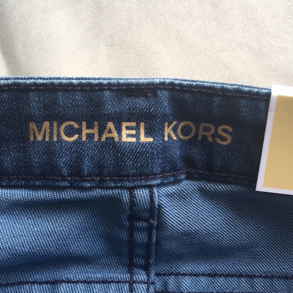 Micheal Kors Izzy Skinny Jewel Cuffed Jeans NWT - Picture 6 of 8